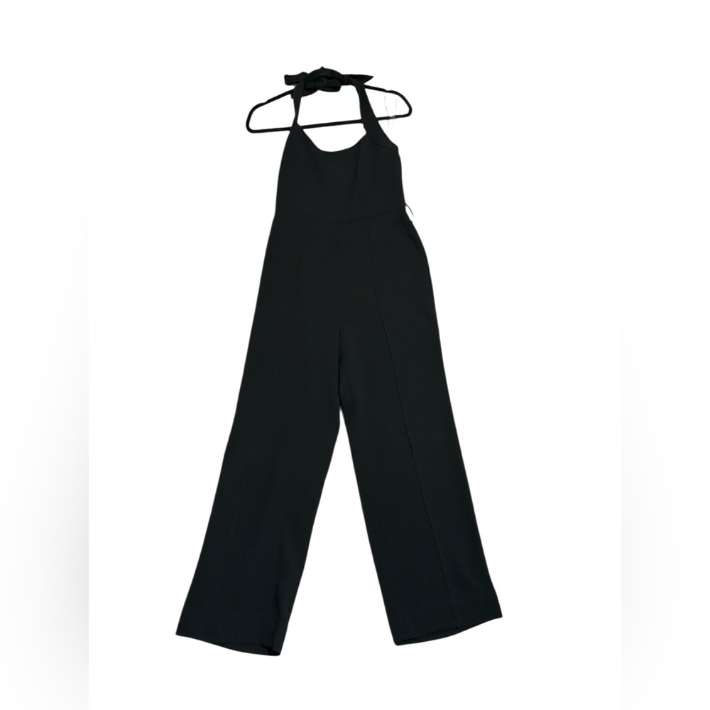 Jonathan Simkhai Halter Wrap Top Straight Leg Jumpsuit Romper - Picture 7 of 8
